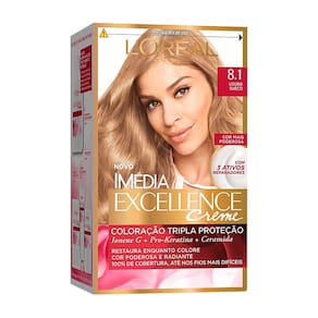Tintura Creme Imédia Excellence L`oréal Louro Sueco 8.1 Kit