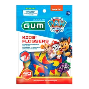 Fio Dental Fluoretado Infantil com Cabo Sunstar Gum Patrulha Canina 40 Unidades