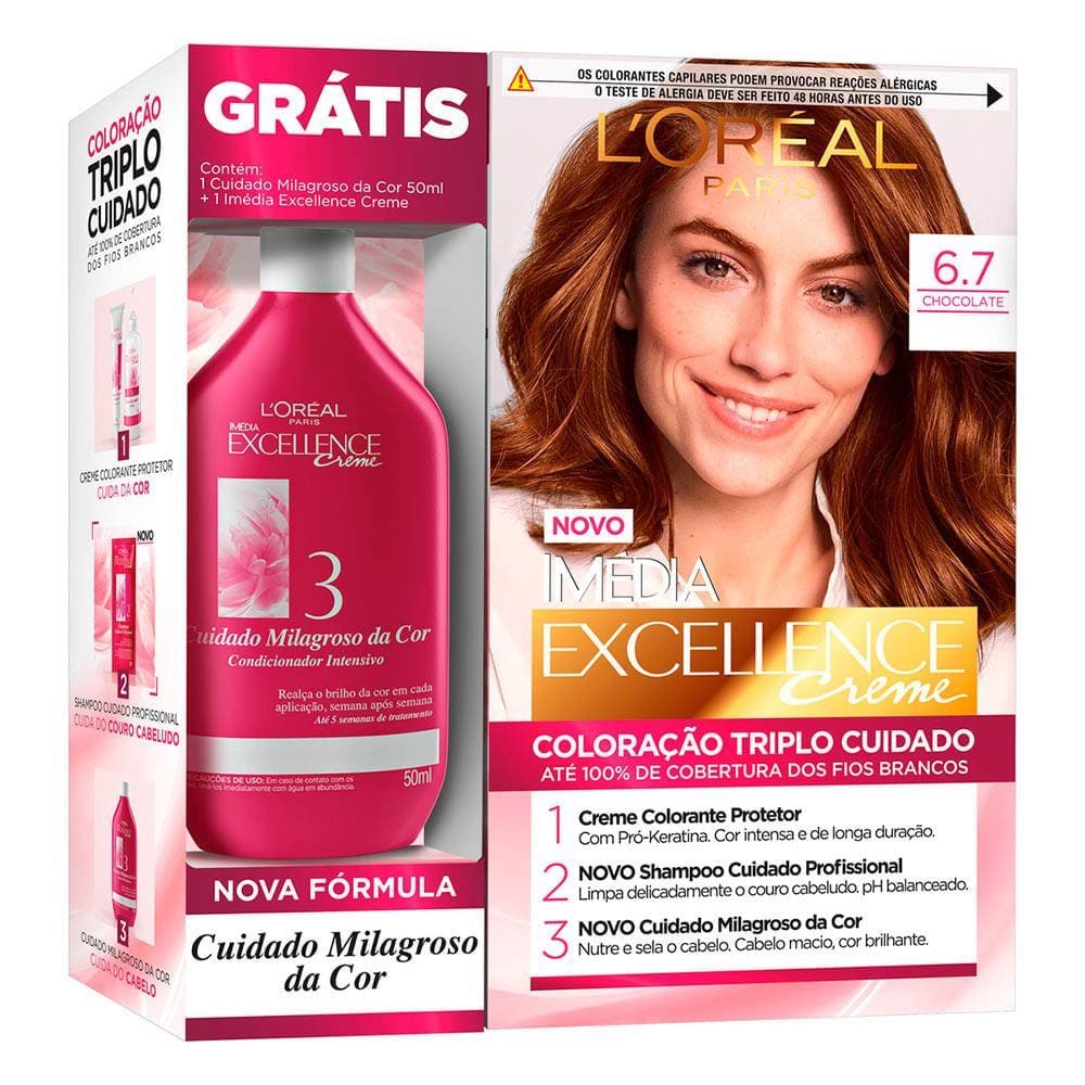 Cores tinta cabelo imedia loreal | Pontofrio