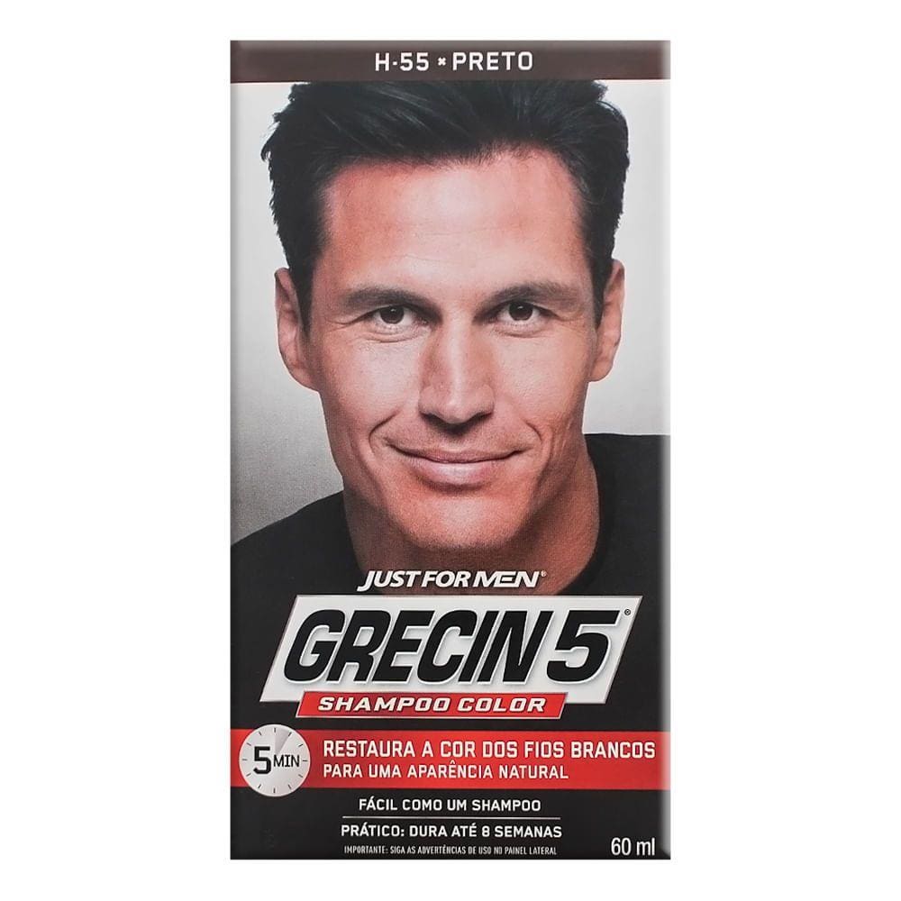 Grecin 5 Shampoo Color Tonalizante Preto 60ml