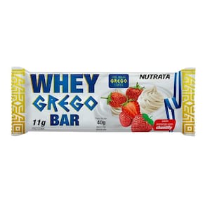 Barra de Proteína Wey Grego Bar Nutrata Sabor Morango com Chantilly 40g