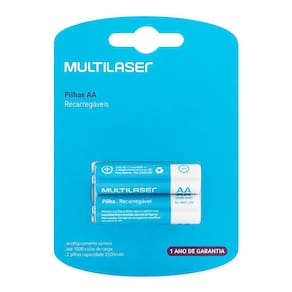 Pilha Multilaser Recarregável AA