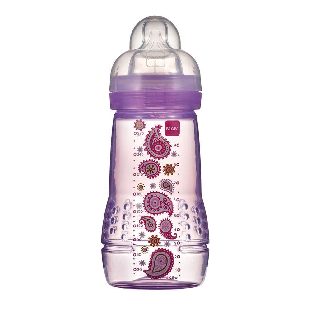 Mamadeira Mam Easy Active Fashion Bottle Bico de Silicone Skin Soft Cores Sortidas 2+ Meses Girls