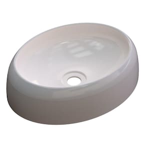 Cuba Pia de Apoio para Banheiro Oval Capri OV39W C08 Bege - Mpozenato