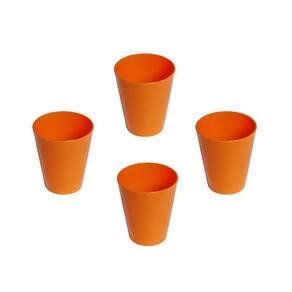 Conjunto De Copos Fresc Vemplast 350Ml 4 Peças Laranja