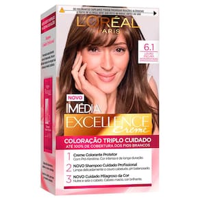 Kit Tintura Imédia Excellence L`Oréal Louro Escuro Acinzentado 6.1