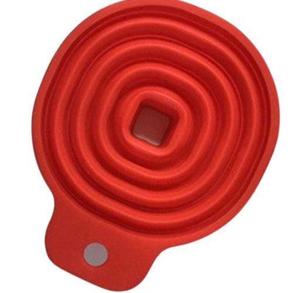 Funil De Silicone Retrátil 13 Cm Vermelho Mimo Style