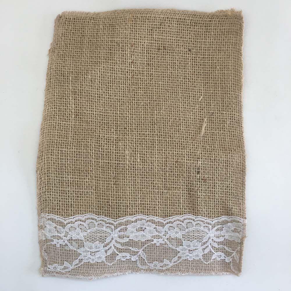 SACOS DE JUTA COM RENDA 70mm C/ 5 PEÇAS