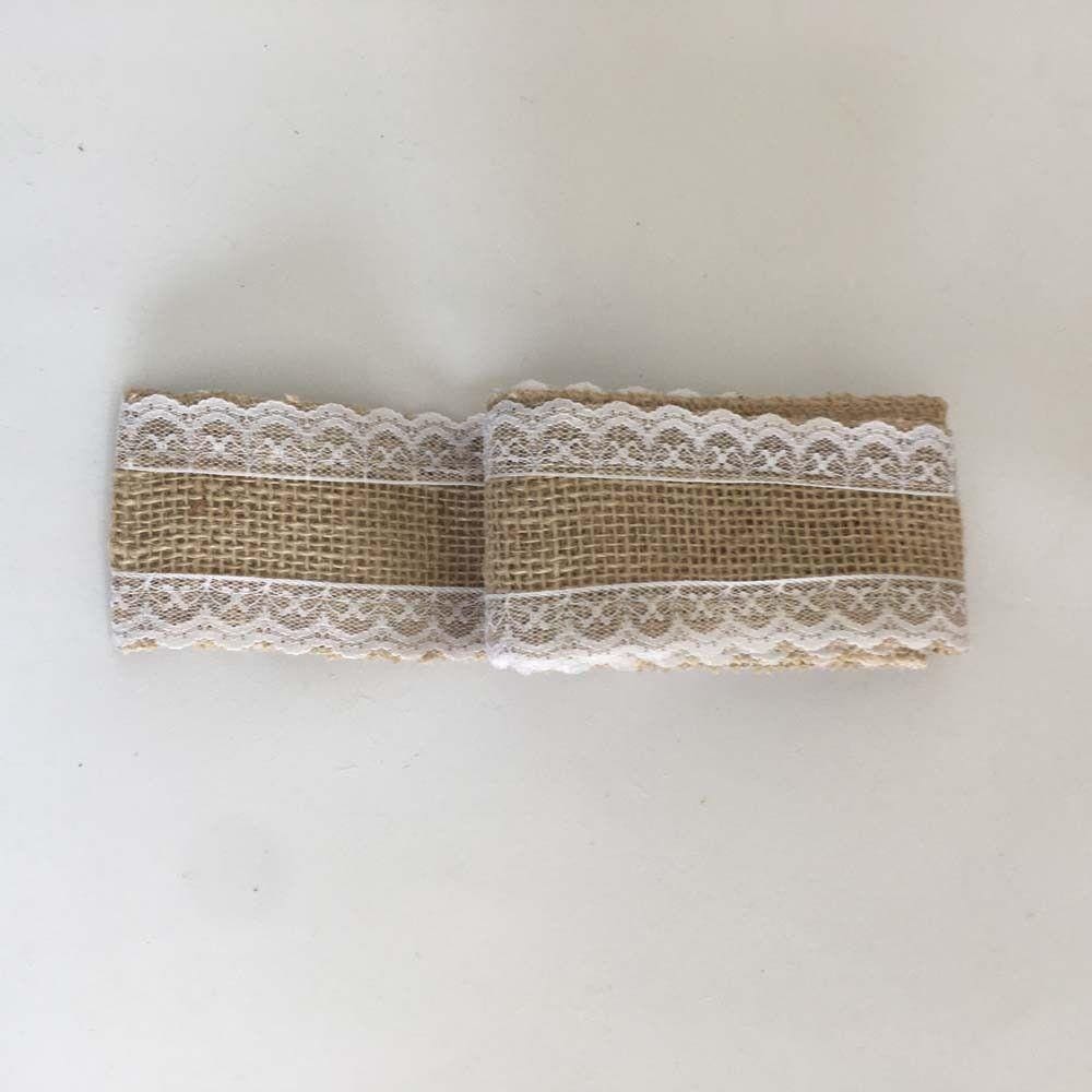    FITA DE JUTA COM RENDA 21mm 2m x 5cm 