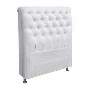 Cabeceira Paris Para Cama Box Queen 160 Cm Corino BrancO