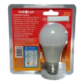 Lampada Led Com Fotocélula Embutida 9W Bivolt Ourolux