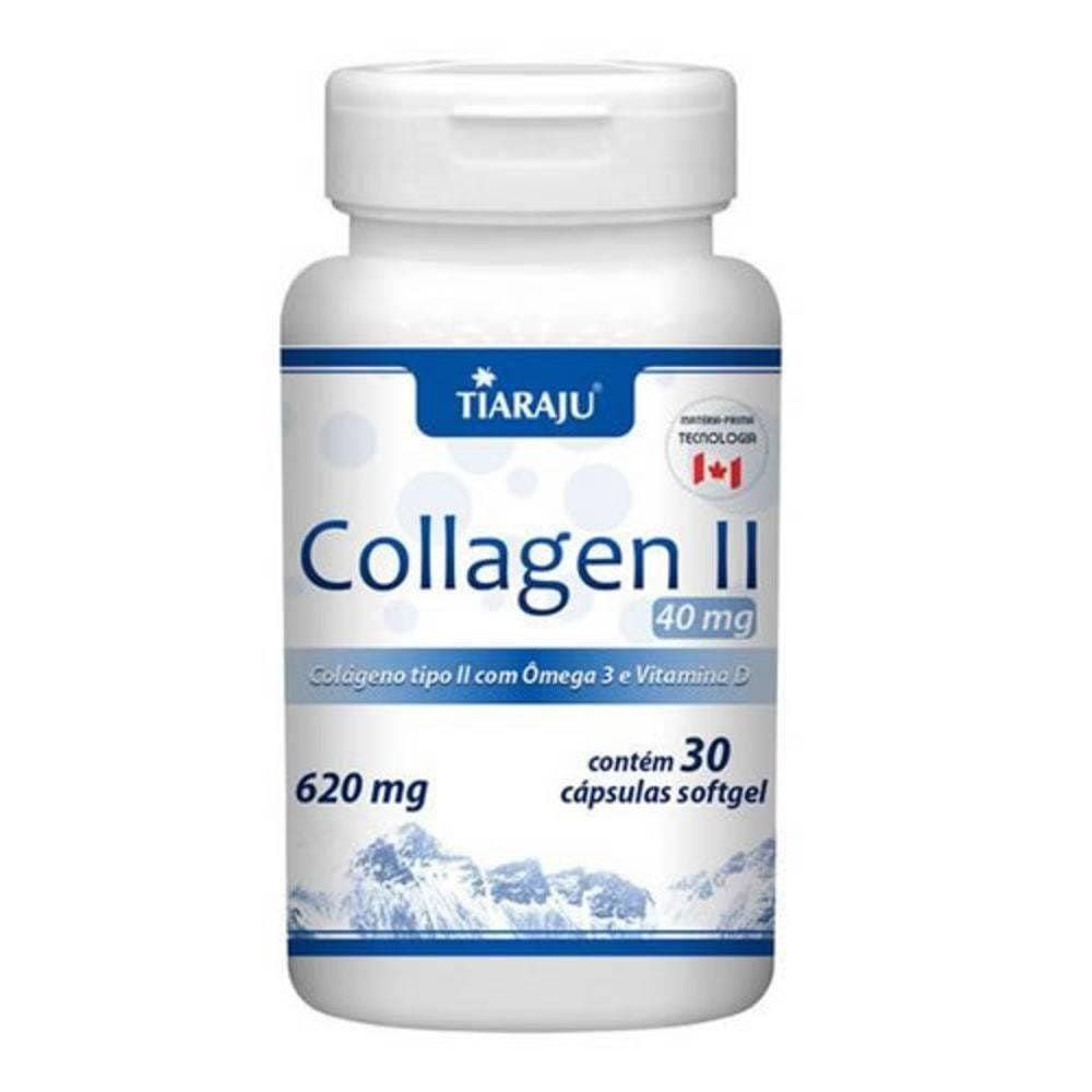 Collagen Ii 620Mg Com Ômega 3 + Vitamina D - 30 Cápsulas - Tiaraju