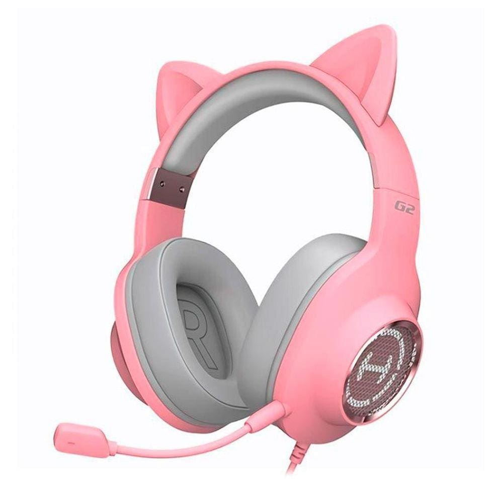 Headset Gamer 7.1 Edifier G2 Ii Rosa Com Orelhas De Gato