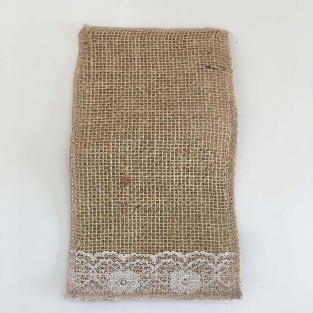 SACOS DE JUTA COM RENDA 37mm 0,11 x 0,20 m C/ 5 PEÇAS