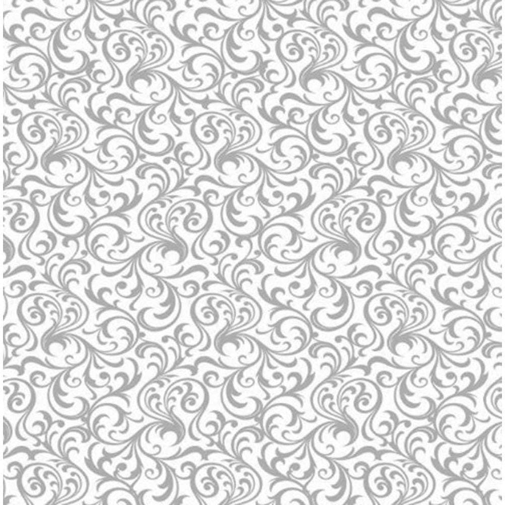 TOALHA TNT ESTAMPADA ARABESCO PRATA 2,18 X 1,38 m