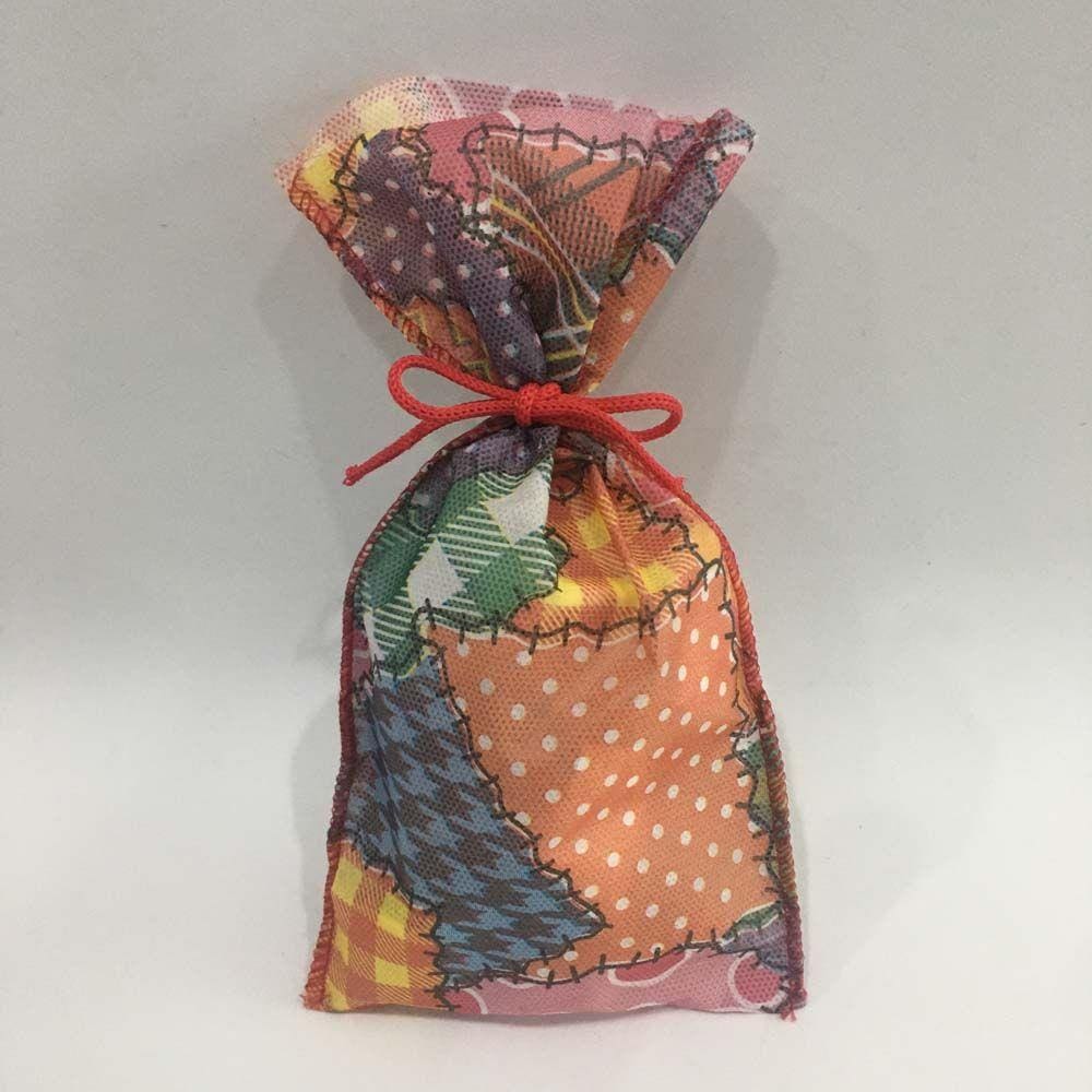 SACO PARA LEMBRANCINHA ESTAMPADO FESTA JUNINA (RETALHOS) 0,13X 0,25 m