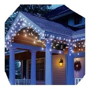 Pisca-Pisca Cascata 200 Lâmpadas LED Branco 127v 60hz Botão Ajuste Decoração Natalina Festa Natal