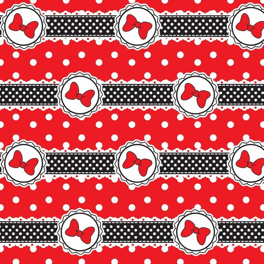 TOALHA TNT ESTAMPADA LAÇO E RENDA 0,68 X 0,68 m C/ 5 PEÇAS