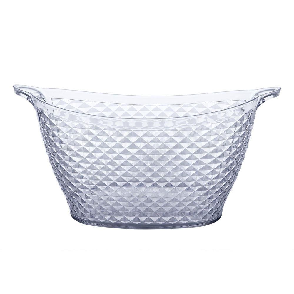 Balde Para Gelo Oval Acrílico Cristal 18 Litros Paramount