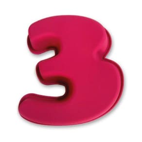 Forma Para Bolo De Numerais Silicone - Rosa 5