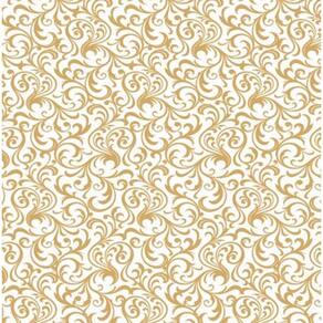 TOALHA TNT ESTAMPADA ARABESCO OURO 0,68 X 0,68 m C/ 5 PEÇAS