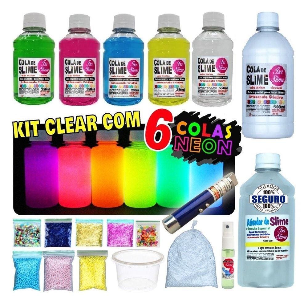 Kit De Slime Premium Isa Slime + colas neon