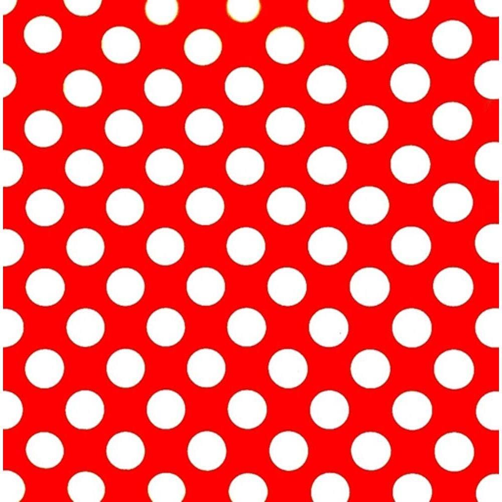 Tnt Estampado Vermelho Bola Branca 10 Metros