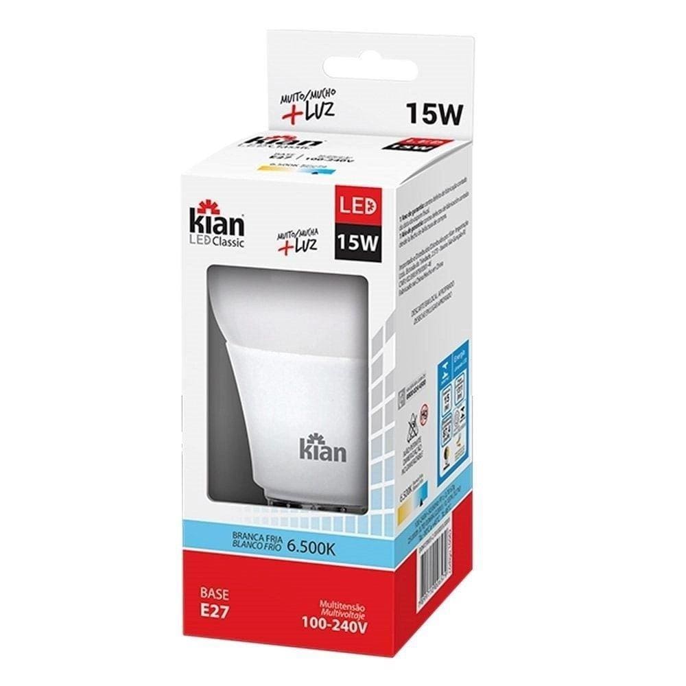 Lâmpada De Led Globe A-65 15,0W E-27 6.5K Bivolt Kian