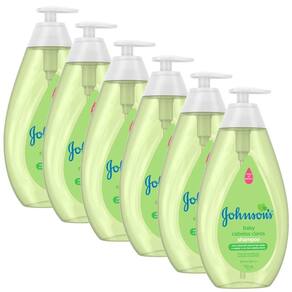KIT 6 Shampoos Johnson`s Baby Cabelos Claros 750ml