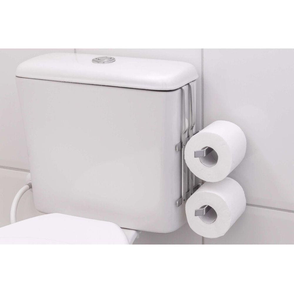 Suporte Papeleira Dupla Papel Higiênico Para Caixa Acoplada