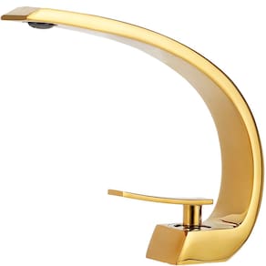Torneira Para Banheiro Misturador Monocomando Baixa Itapecuru Pingoo.casa - Dourado