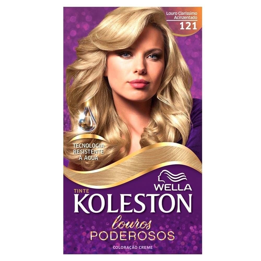 Tintura Koleston 121 Louro Claríssimo Acinzentado 40g