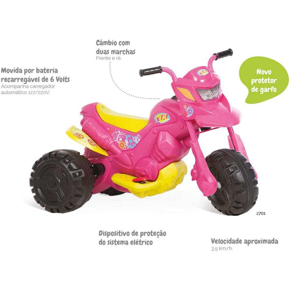 Moto Eletrica Moto XT3 Fashion 6V