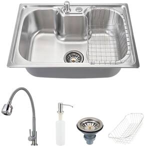 Cuba Para Cozinha Pia Inox Com Acessórios Carajás E Torneira Gourmet Jaguaribe Pingoo.casa