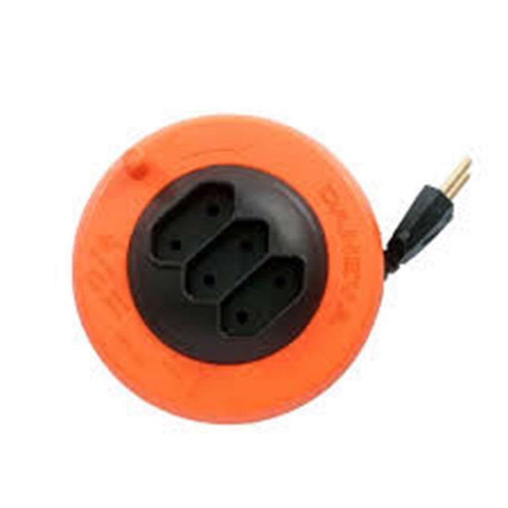 Extensão Daneva Maxi Pro Cabo PP 2,0 x 2,50mm 20m Laranja 3 Tomadas