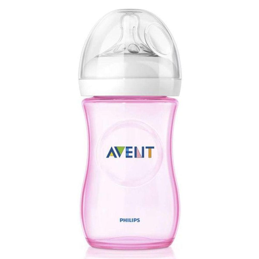 Mamadeira Avent Petala 260ml 1M+ Anticólica Bpa Free Rosa