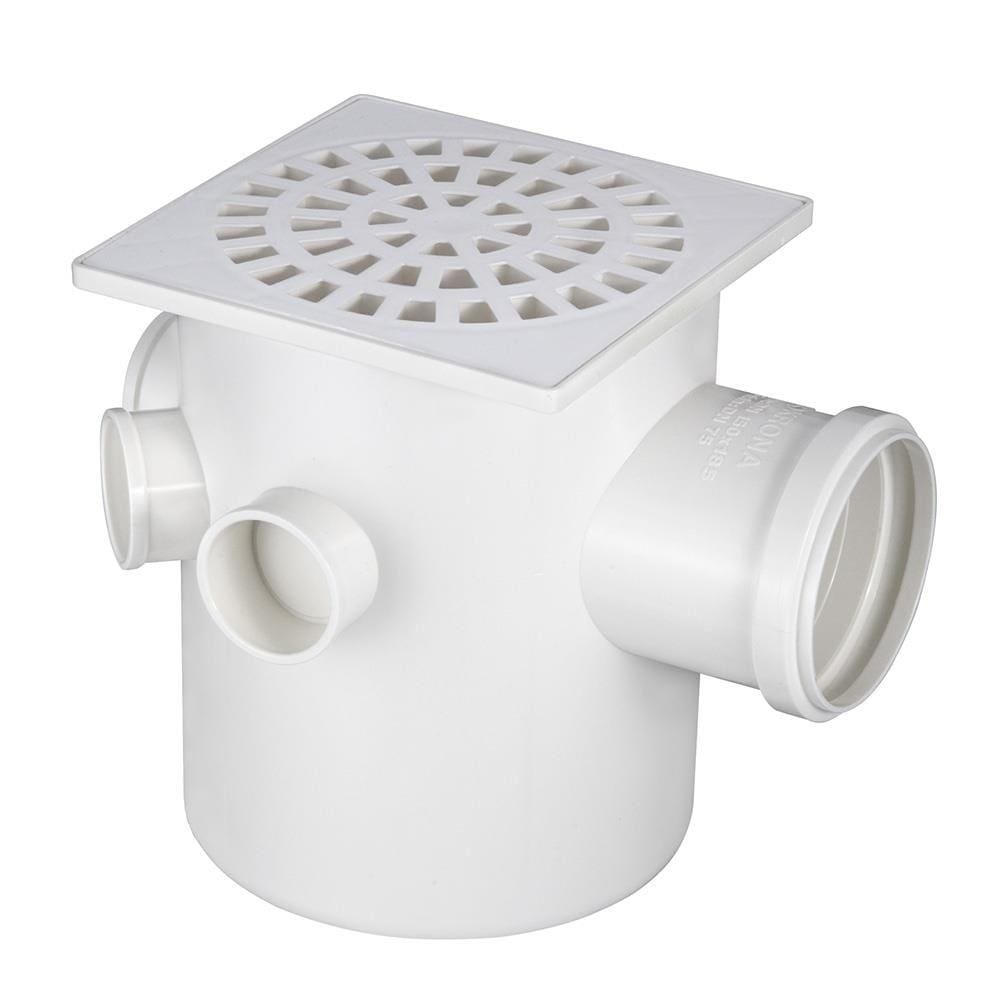 Caixa Sifonada Krona com Grelha Quadrada N17 DN 150 x 185 x 75