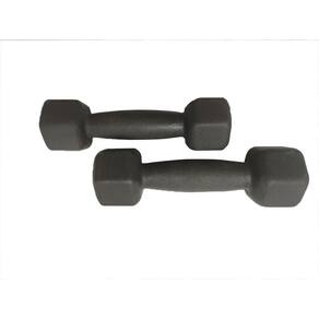 Par De Halter Dumbell Sextavado Revestido 10kg Preto