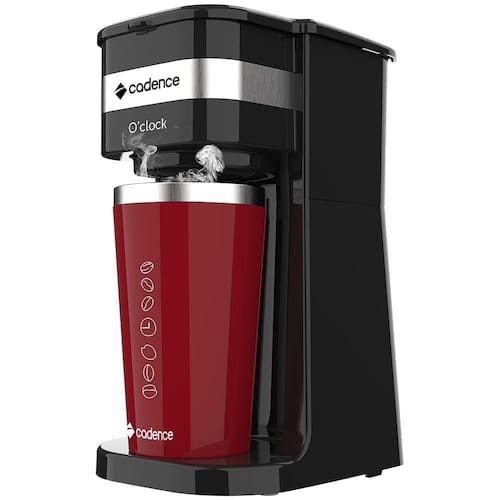 imagem-Cafeteira Elétrica Cadence O’clock com Copo Térmico 127V - 110V