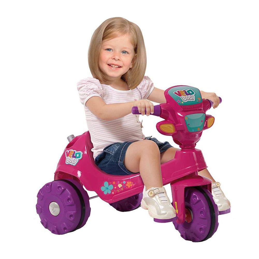 Triciclo Velobaby Disney - Minnie Bandeirante Rosa - Compre Agora