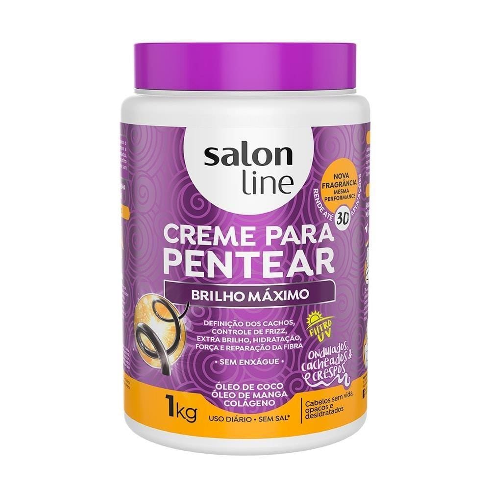 Creme para Pentear Salon Line Redutor de Volume Brilho Máximo 1Kg