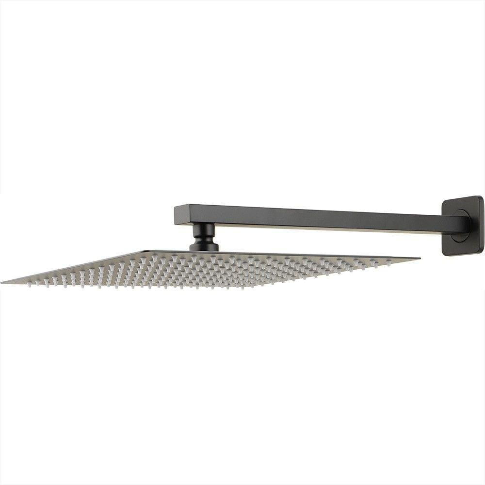 Ducha Chuveiro Inox 30cm Com Braço 40cm Mundaú Pingoo.casa - Preto