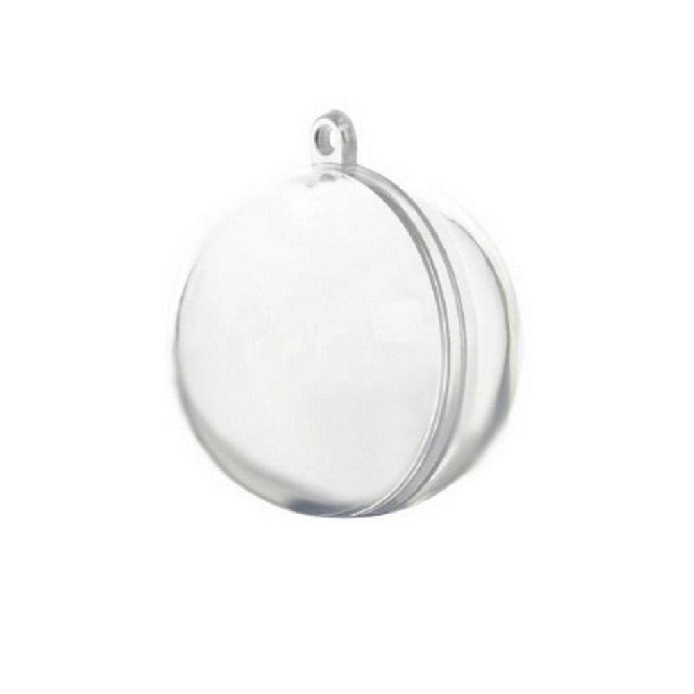 Kit 10 Bolinhas De Natal Porta Foto Esferas Acrílico 6,5Cm