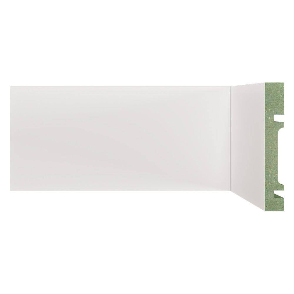 Rodapé MDF 1001 Moldufama 15mmx10cm Metro Linear - caixa com 1,8 m - Branco