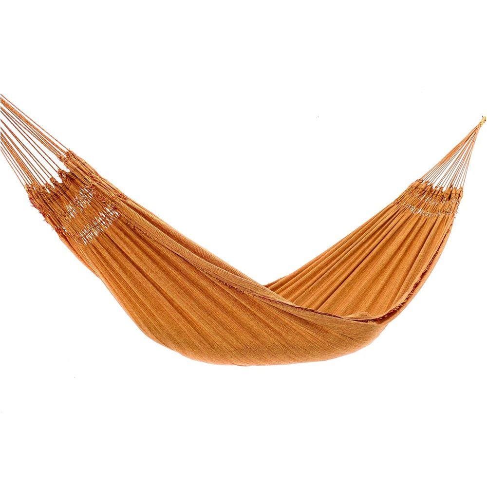 Rede de Dormir Jeans Life Laranja com Franjas