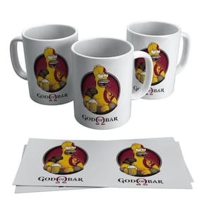 Caneca Homer Simpson God Of Bar Desenho Simpsons