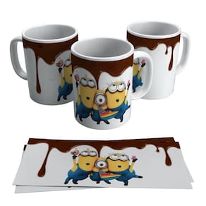 Caneca Páscoa Minnions Chocolate Pingando Presente Criança