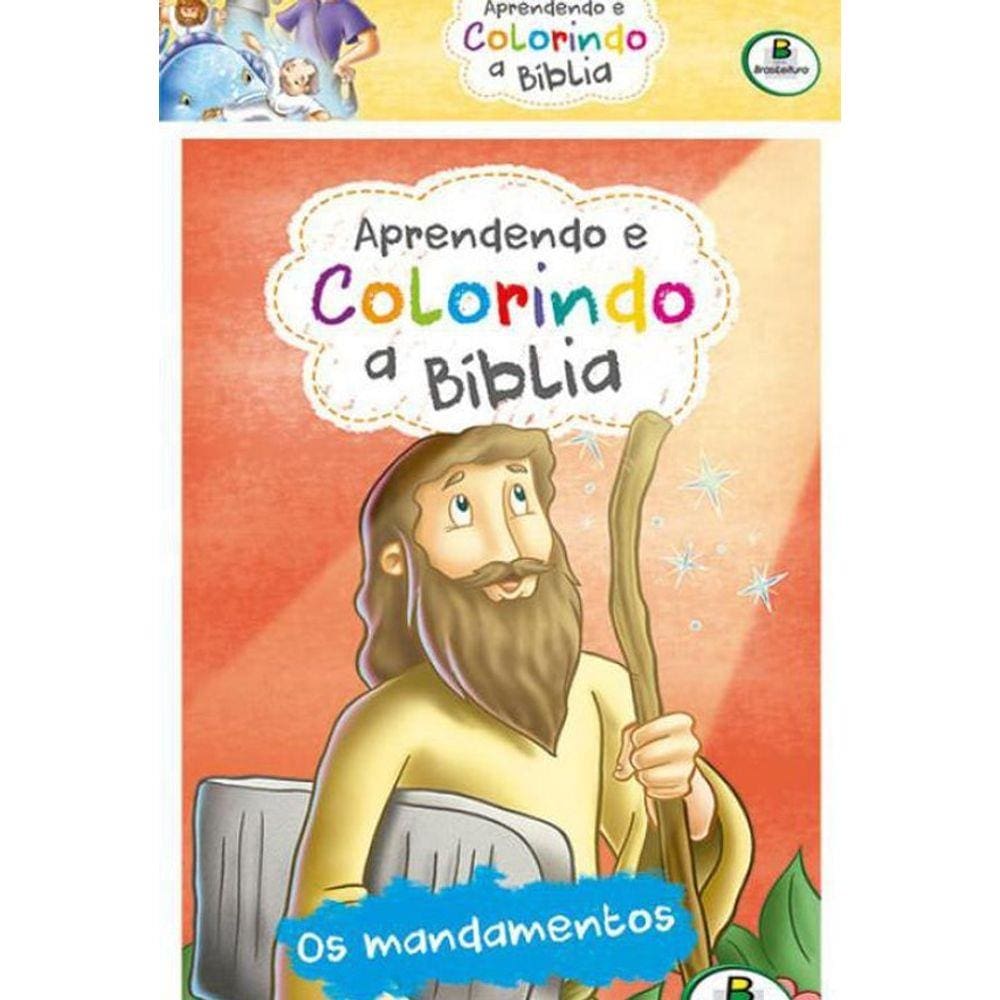 Livro Aprendendo E Colorindo A Bíblia - Kit Com 10 Unidades