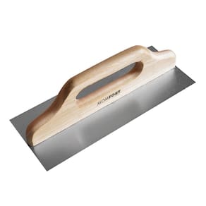 Desempenadeira de Aço Inox com Cabo de PVC Lisa 12x25,7cm Momfort