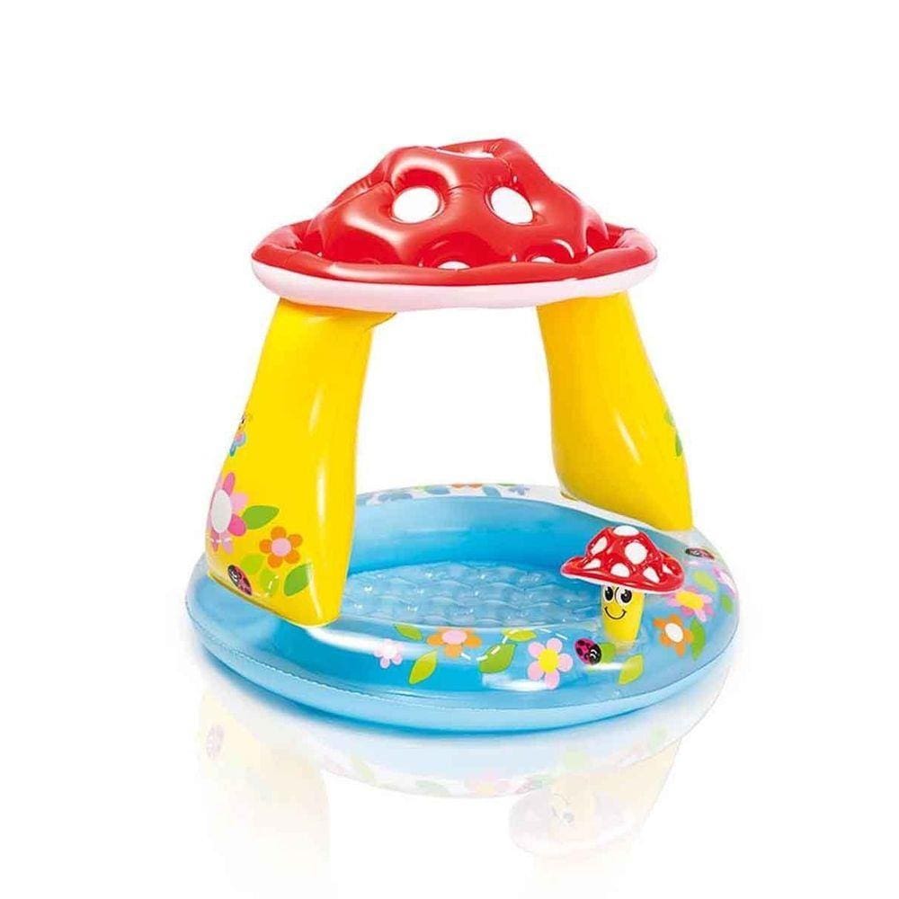 Piscina Inflável Bebes Infantil Cobertura Cogumelo - Intex